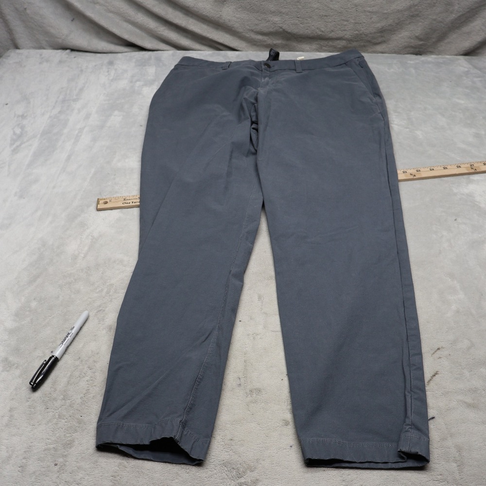 Lululemon Pants Mens 34x31 Blue‎ ABC Slim-Fit Trouser Stretch Chino Casual Golf